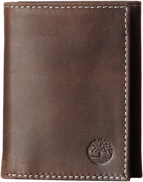 Timberland Cartera triple de cuero para hombre con ventana de identificación