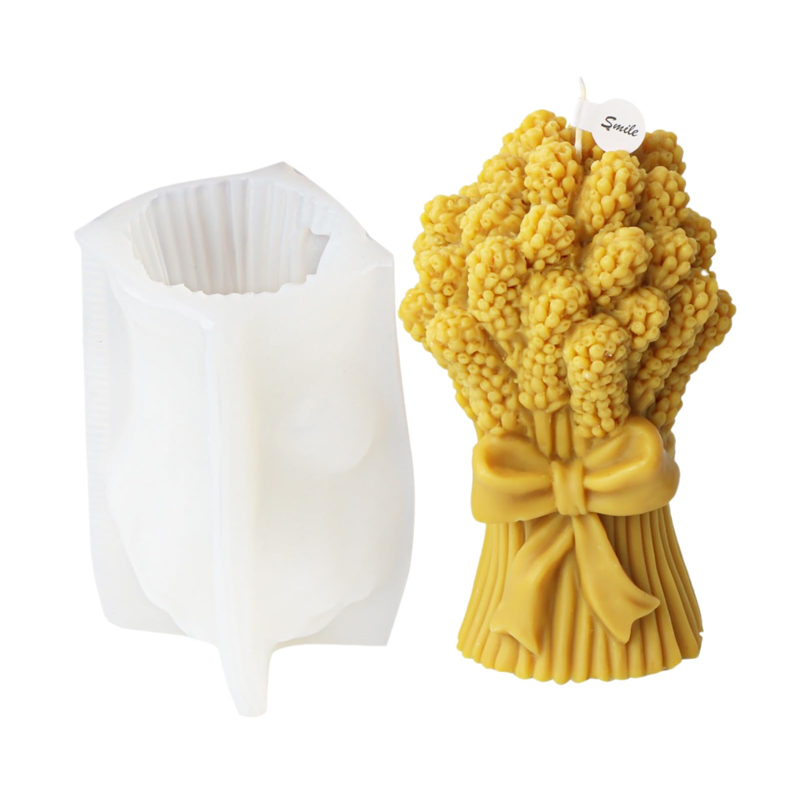 Moule bougie parfumée nœud fleurs savon artisanal résine époxy