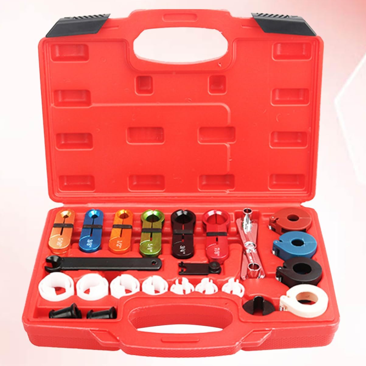 PRETYZOOM 22pcs Car Air Conditioning Connector Tool Line Quick Disconnecter Red