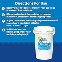 Vista 5 de In The Swim 1 Inch Stabilized Chlorine Tablets for Sanitizing Swimming Pools - Fast Dissolving - 90% Available Chlorine - Tri-Chlor - 10 Pounds