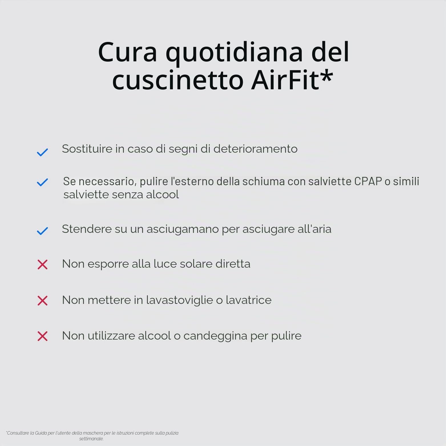 ResMed AirFit N30 - Cuscino di ricambio per maschera CPAP nasale, in morbido silicone, forniture e accessori medici CPAP - Piccolo
