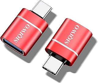 USB C to USB 3.0 OTG Adapter, [2 Pack] SIQIWO Type C OTG Adapter Thunderbolt 3 Type C Adapter Compatible with MacBook Pro 2019/2018/2017, MacBook Air 2018, Dell XPS, Samsung Galaxy, Huawei, Surface Go