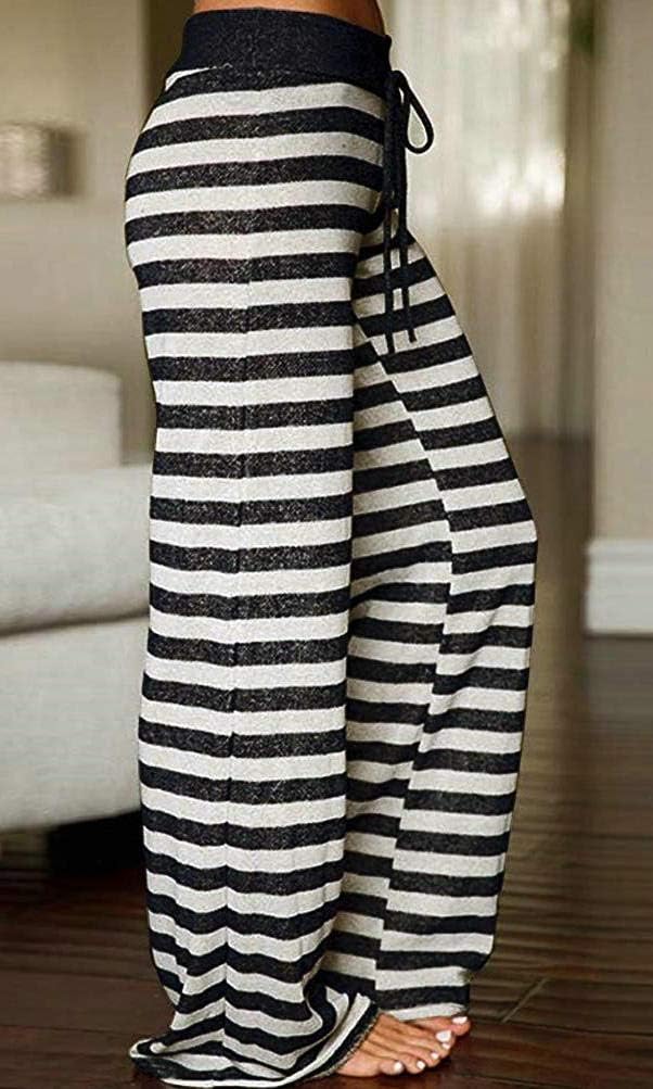 Elsofer Women's Pajama Lounge Pants Floral Print Comfy Casual Stretch Palazzo Drawstring Pj Bottoms Wide Leg Pants - Image 2