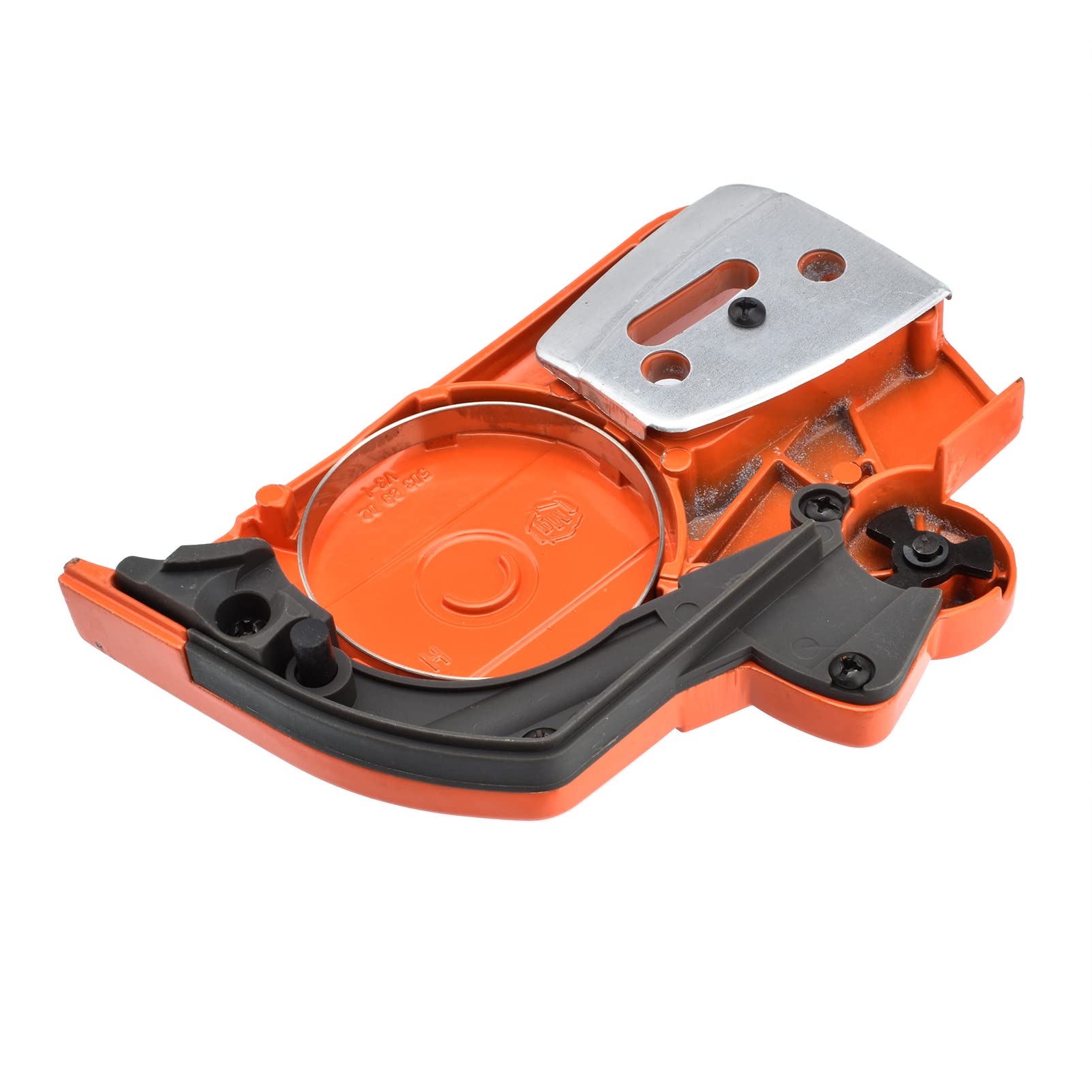 Cancanle Couvercle d'embrayage de pignon de chaîne pour Husqvarna 340 345 346 XP 350 351 353 357 359 Couvercle latéral de frein de chaîne de Tronçonneuse Référence 537107801