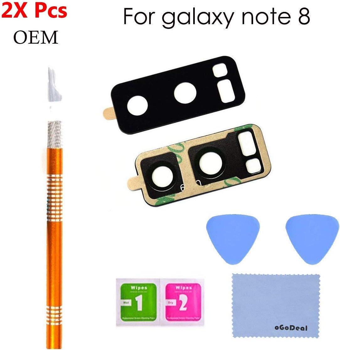 oGoDeal OEM Rear Camera Glass Lens Cover Replacement Compatible with Samsung Galaxy Note 8 with Tools Fast and Easy Repair