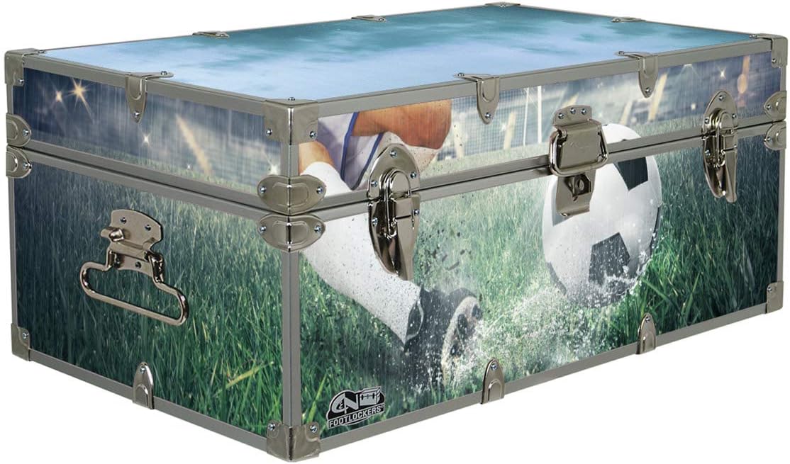 C&N Footlockers Designer Trunk - Sports Themed Storage Trunk - Available in 15 Different Themes - 32x18x13.5 Inches (Baseball)
