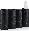 Porta pañuelos SINGARO, paquete de 4, pañuelos faciales para portavasos de auto con bolsa de viaje, caja de pañuelos para auto con combinación de flores rápida y conveniente (4 contenedores/200 pañuelos) negro 1