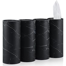 SINGARO Araba mendil tutucu, 4 paket araba bardak tutucu, y z mendili, Kleenex seyahat mendili, h zl  ve kullan l   i ek kombinasyonu, araba doku kutusu 4 kutu/200 mendil siyah
