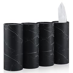 SINGARO Car Tissue Holder 4 Pack Car Cup Holder Facial Tissues with Travel Tissue Bag Quick and Convenient