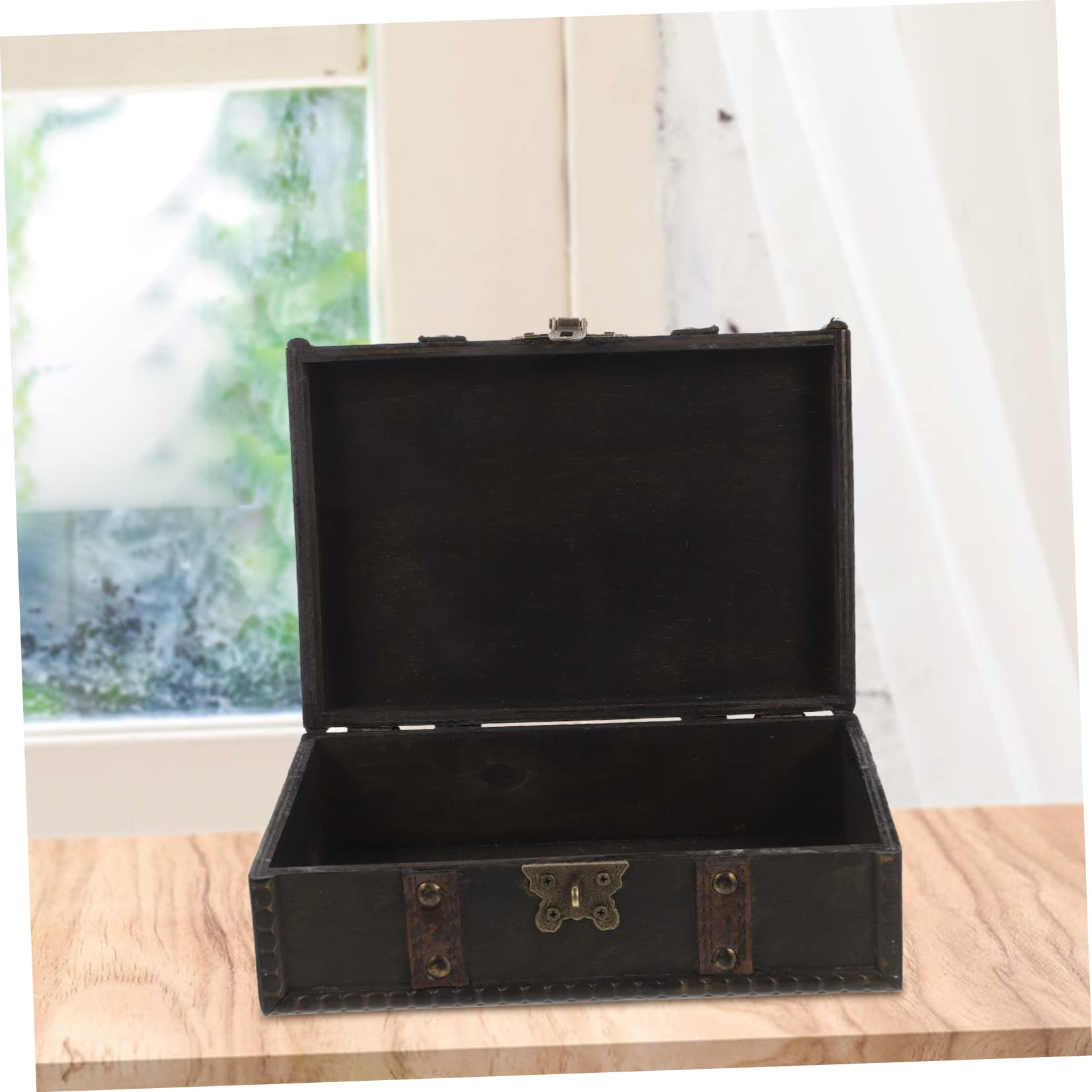 MAGICLULU Vintage Schmuckaufbewahrungsbox mit Abschließbarem Zahlenschloss Dekoratives Schmuckkästchen im Retro Stil für Schmuck und Anhänger im Wohnzimmer oder Geschäft