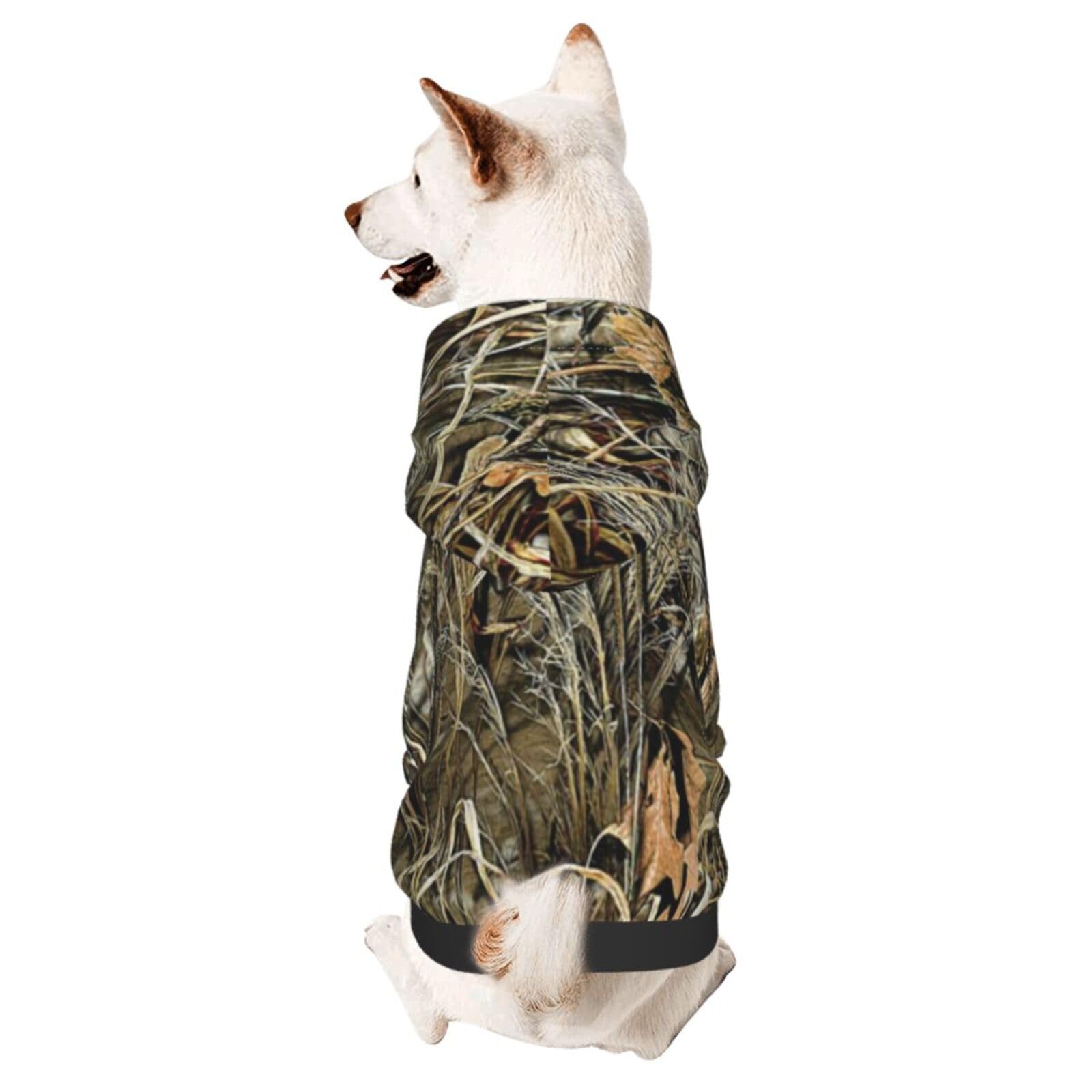 Camo Yellow & Green Small Pets Wear Hoodies,Dog Jumper Sweatshirt,Warm And Lightweight, Soft Texture, Easy To Wear