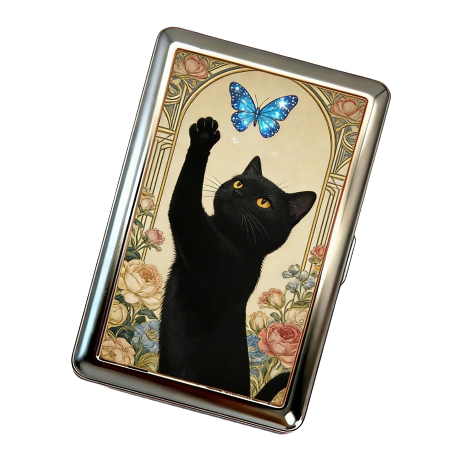 Zwwaazhf F Zwwaazh Practical Metal Card Organizers With Delicate Art Design Traditional Art Storage Case Or Secure Storage Metal Cash Box