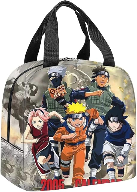 Lunch Bags for Kids, Anime Polyester Portable Insulation Bag, Fashion Printing Cold Storage Bag Lunch Bag Aluminum Foil, Children Lunch Bag for Work School Picnic Travel Beach
