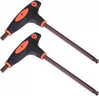 Vista 11 de uxcell Llave hexagonal de extremo de bola de 0.098 in, llave inglesa con mango en T, acero métrico S2 2 piezas