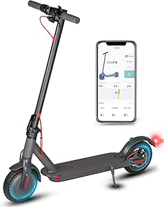 Electric Scooter Adults 20 MPH &19-21 Mile Range, Smart APP Anti-Theft& Cruise Control,350W Sport Escooter for Commuter Foldable Double Braking,8.5" Honeycomb Tire
