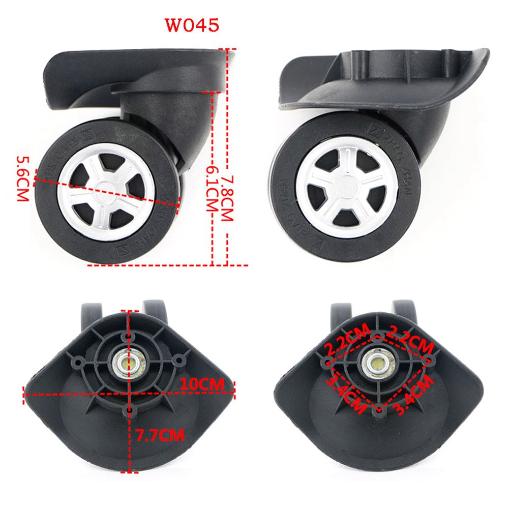 GZYF Set of Replacement Luggage Wheel Suitcase Wheel Repair Kit for Universal Luggage W020