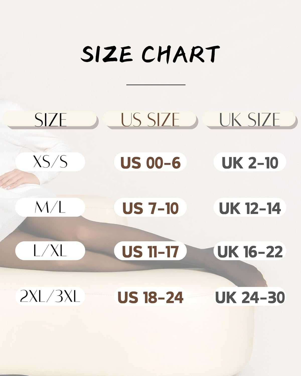 One-Seam Fleece Lined Tights for Women Fake Sheer Thermal Leggings with Tummy Control & Butt Lifting Design - Image 6