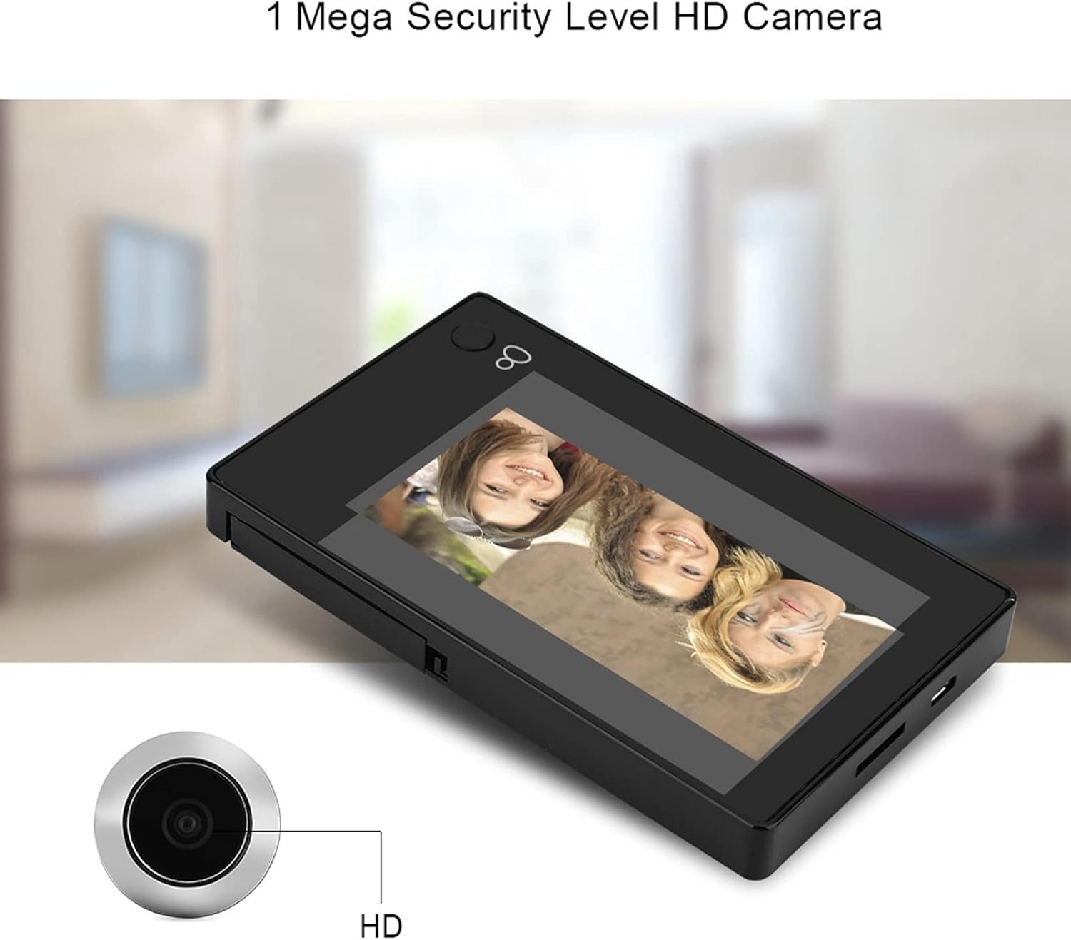 ciciglow Digital Peephole Viewer, 4.3" LCD Digital Peephole Door Camera Viewer HD Smart Monitor with Night Vision, 145° Wide Angle HD Security Camera Monitor for Home Security