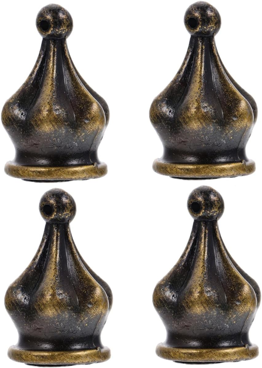 ARTIBETTER 4pcs Chic Light Knob Finials for Table and Floor Lamps Inner Thread Lamp Decorations Stylish Antique Design for Chandeliers and DIY Lighting