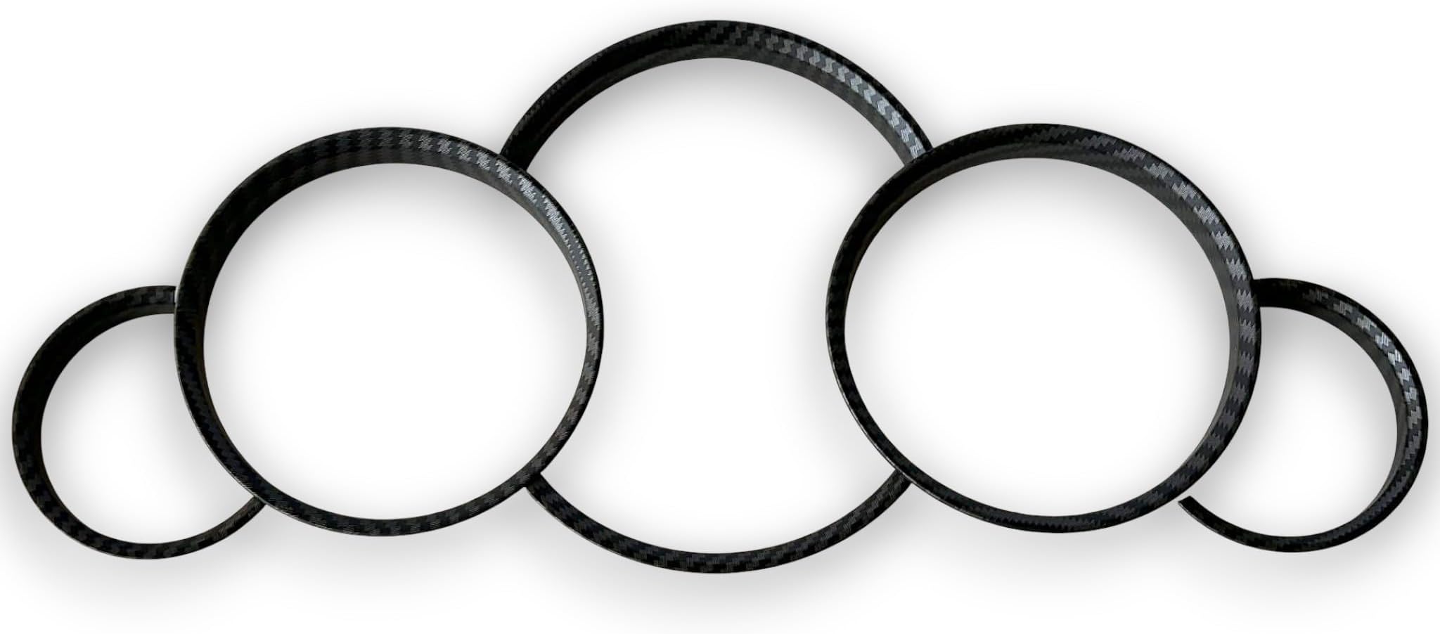 Matt Carbon Fiber Style Dashboard Dial Gauge Rings Bezel Trim for Porsche Cayenne 955 957 9PA