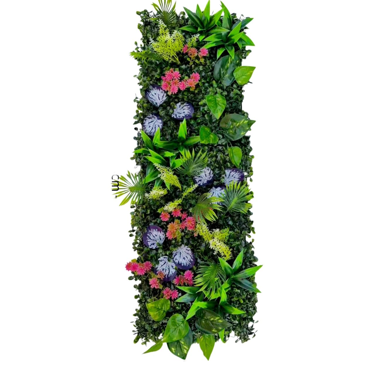 Bprtcra Artificial Plant Wall Panel, Artificial Plant Wall Decoration, Artificial Hedge for Garden, Patio, Interior, Outdoor, Maintenance-Free, Decorative Green Wall, 25 x 70 cm (A03)