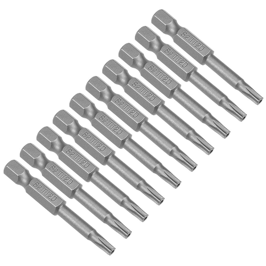 uxcell 10 Pcs T20 Magnetic Torx Screwdriver Bits, 1/4 Inch