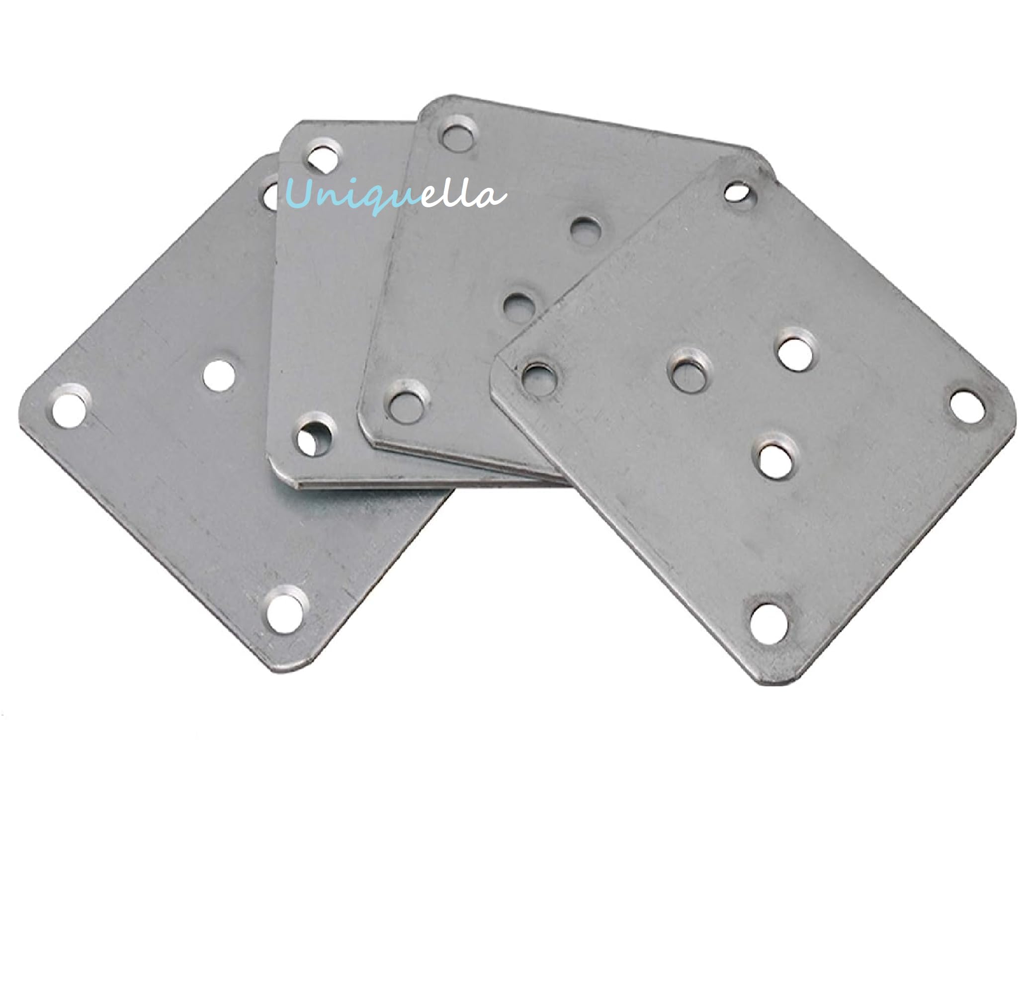 UNIQUELLA 4 pcs Mounting Plates for Furniture Legs Flat Metal Sofa Leg Mid Century Couch Legs Attachment Mounting Screws-image-15