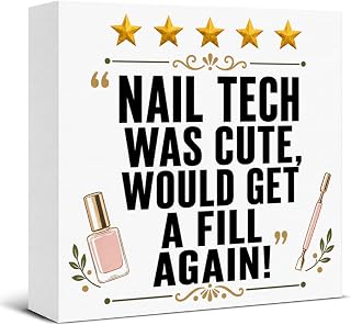 Nail Tech Technician Gifts, Nail Room Salon Decor | Funny Manicure Gifts for Nail Tech, Nail Room Wooden Sign Decoration, Girls Salon Beauty Shop Decor