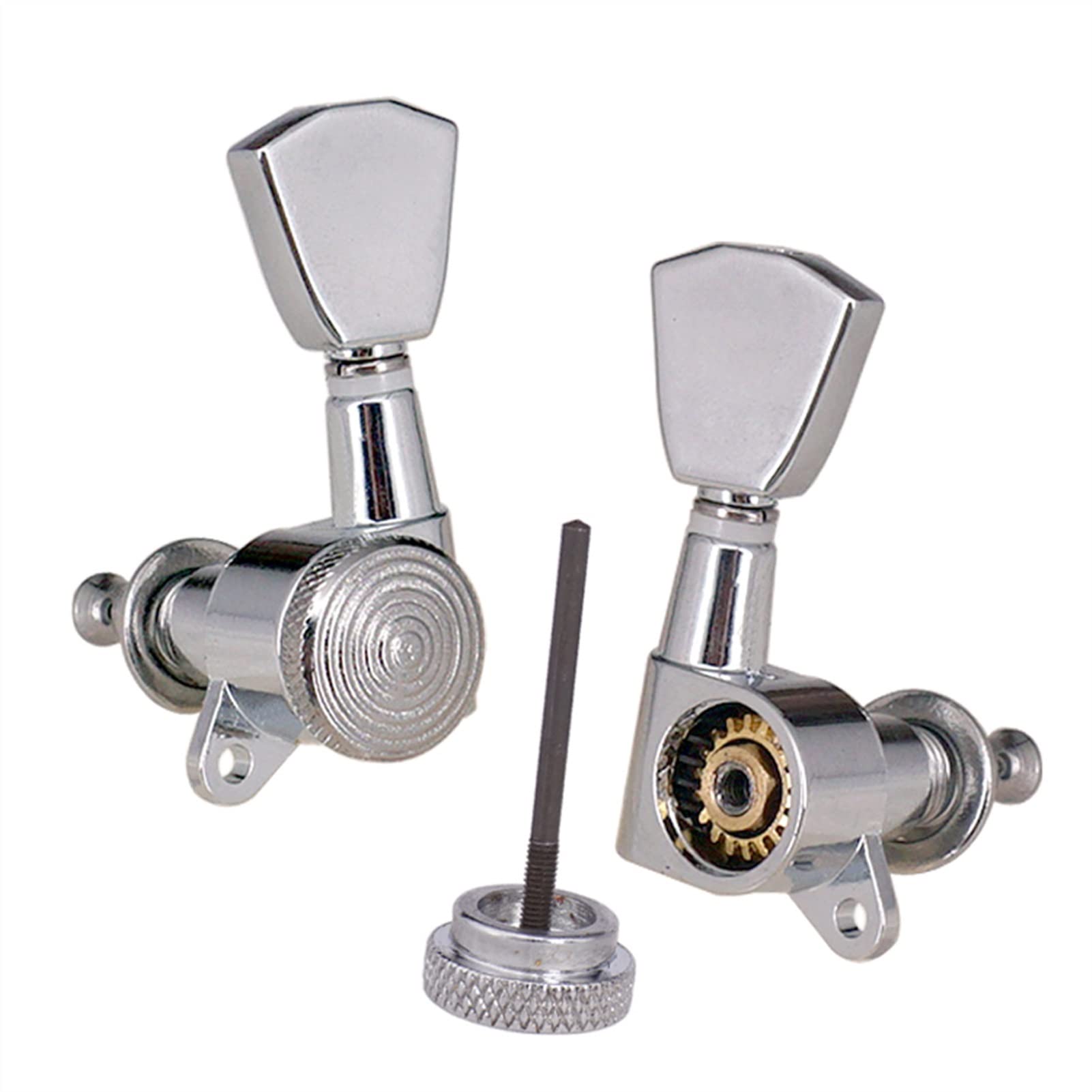 Tuner Mécanique Tête Guitar String Tuning Tuning Clés Tuners Tête De La Machine 3R3L Argent