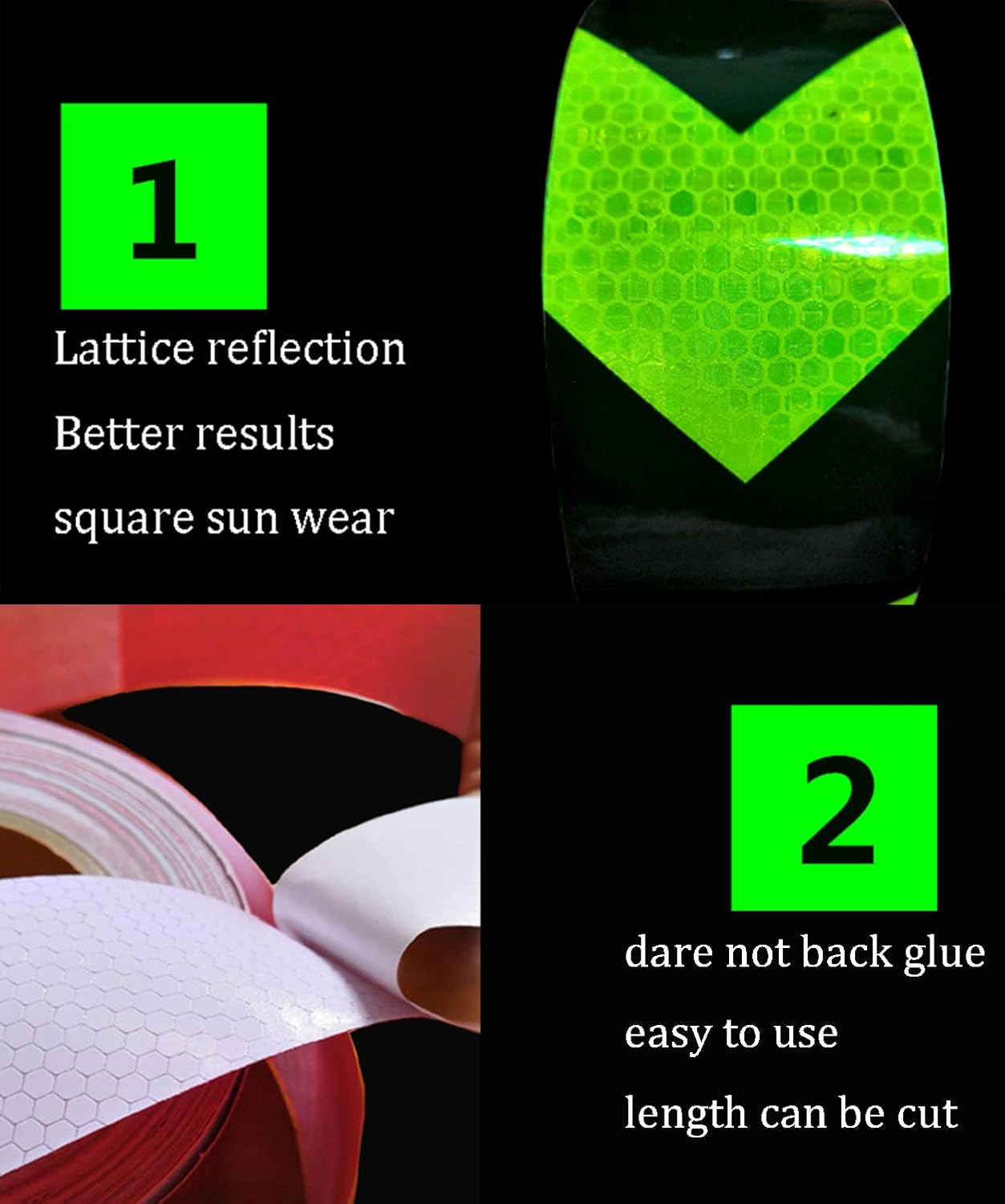 2 Inch X 64 Feet Warning Sticker Reflective Tape Self-Adhesive Tape, Conspicuity Tape Waterproof Highly Visible, Reflective Tape for Trailers, Outdoor Cars, Trucks,Red Tape