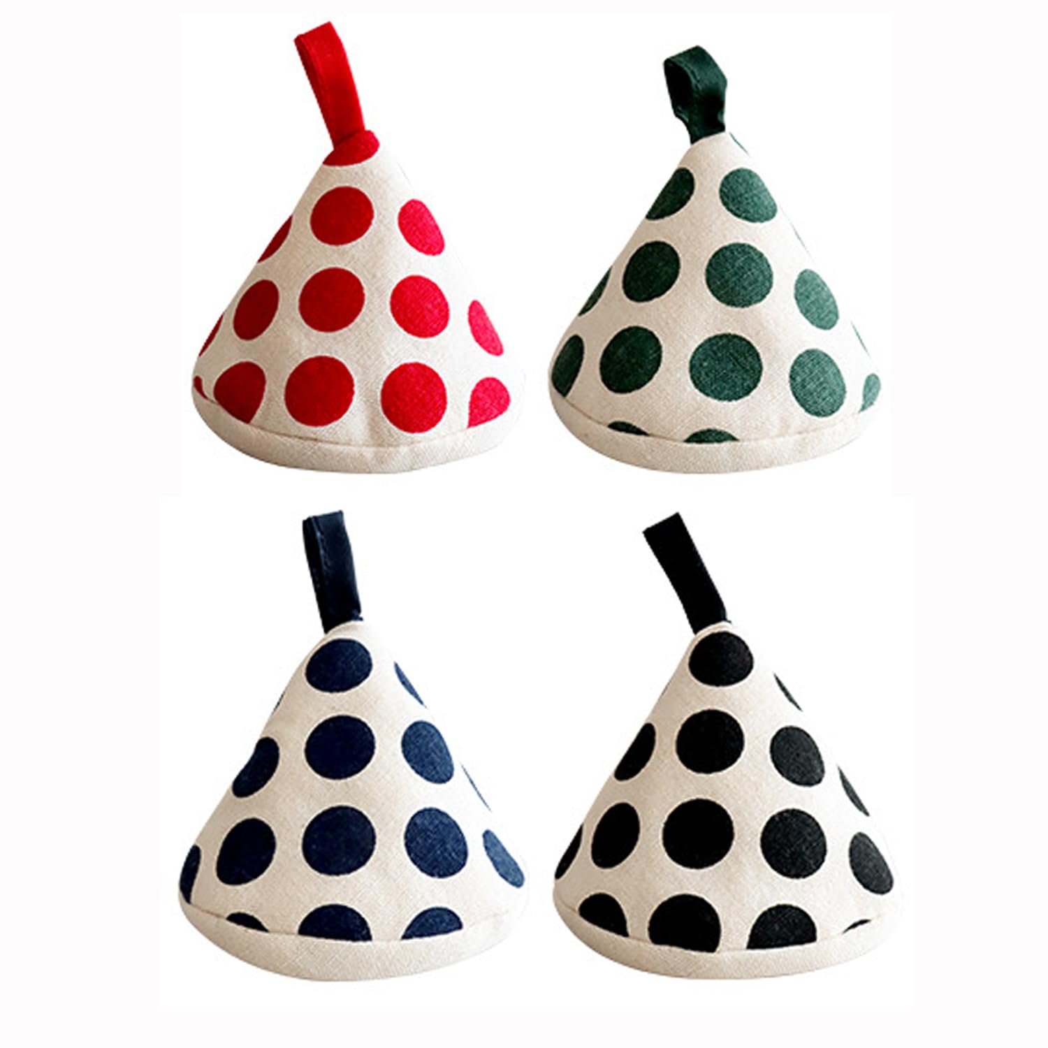 4 Pezzi Mini Guanti Da Forno Cotone De Triangolo Guanti Da Cucina Addensare Presine Da Cucina De Triangolo Guanti Da Forno Conici Presine Cappuccio Da Cucina
