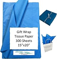 Vista 32 de Ocean Tides 100 hojas (14 x 20 pulgadas) de papel de regalo de Navidad, papel de seda de regalo a granel para manualidades, cumpleaños y vacaciones