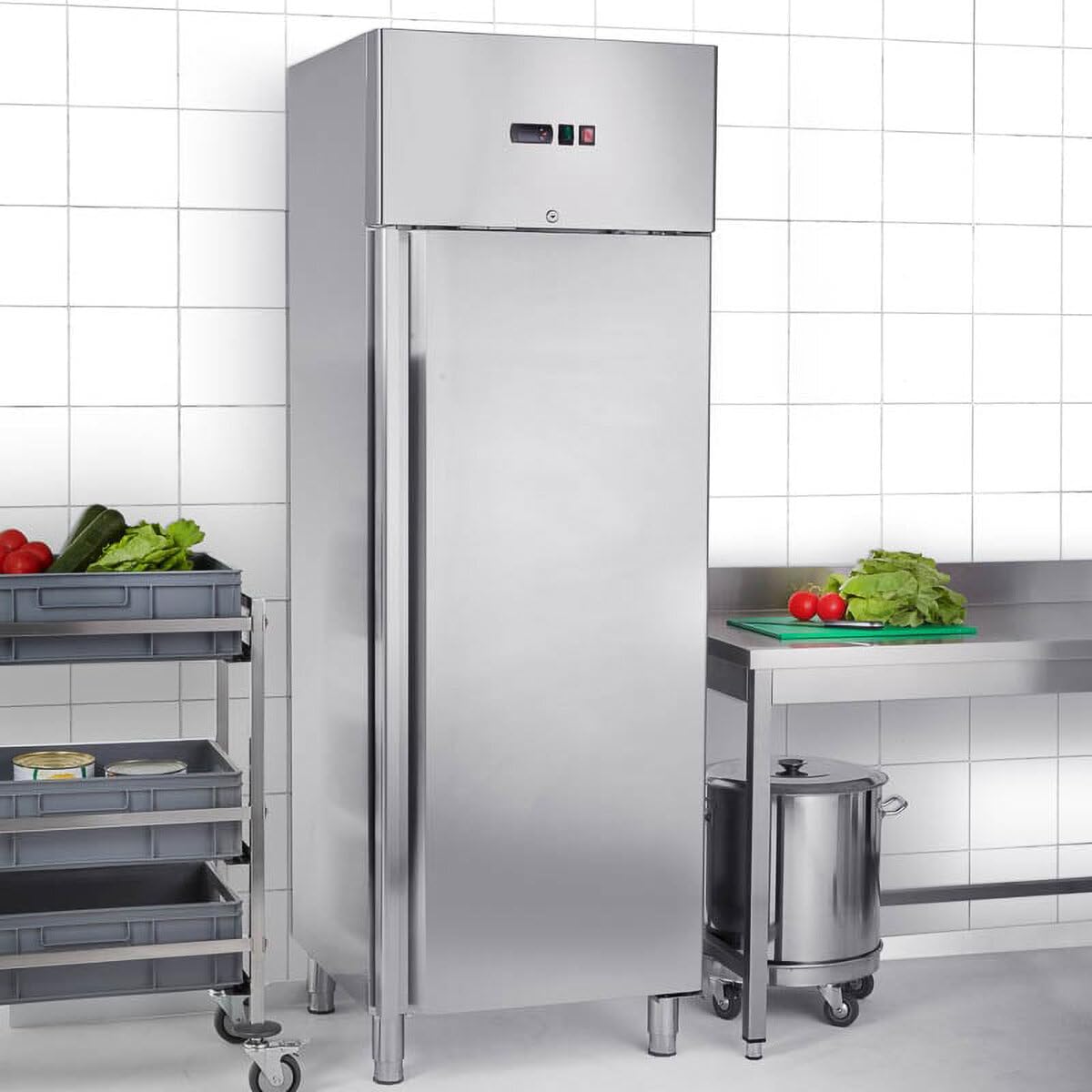 GastroHero SNACKH400BTV 429 Litre Stainless Steel Freezer GN 1/1 Compatible with Digital Thermostat for Catering and Large Kitchen