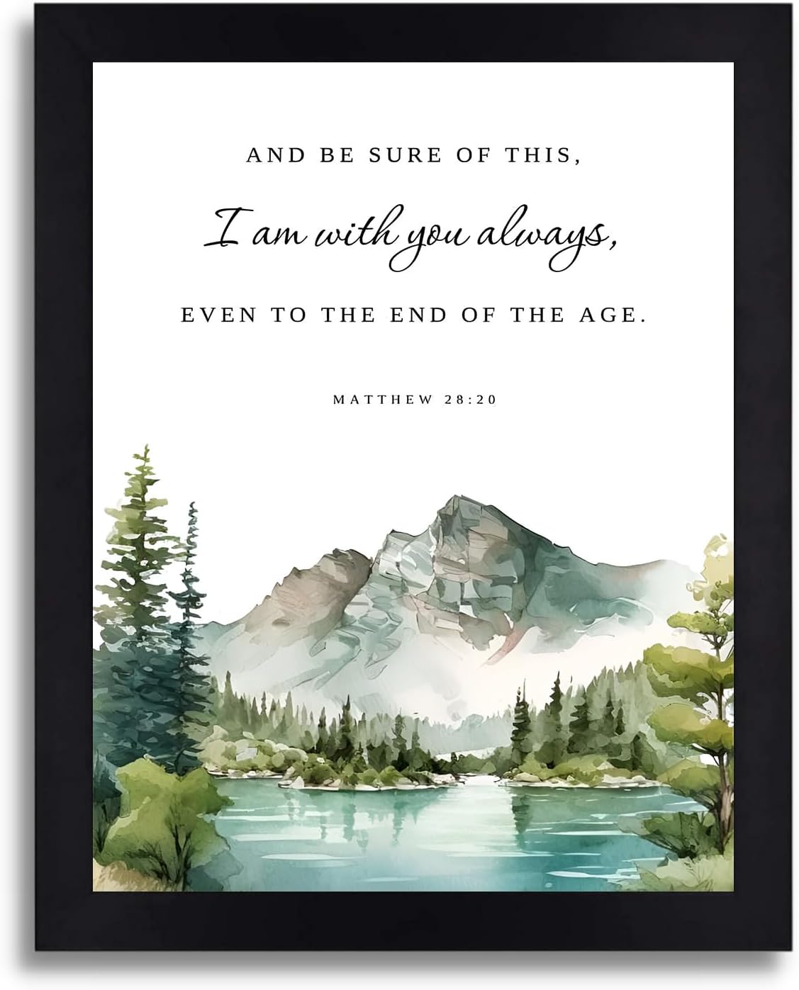 Interio Crafts Bible Verse Wall Frame - Jesus Quotes Wall Framed Poster - Christian Home Decor Item - Synthetic Wood, 13x10 Inches.