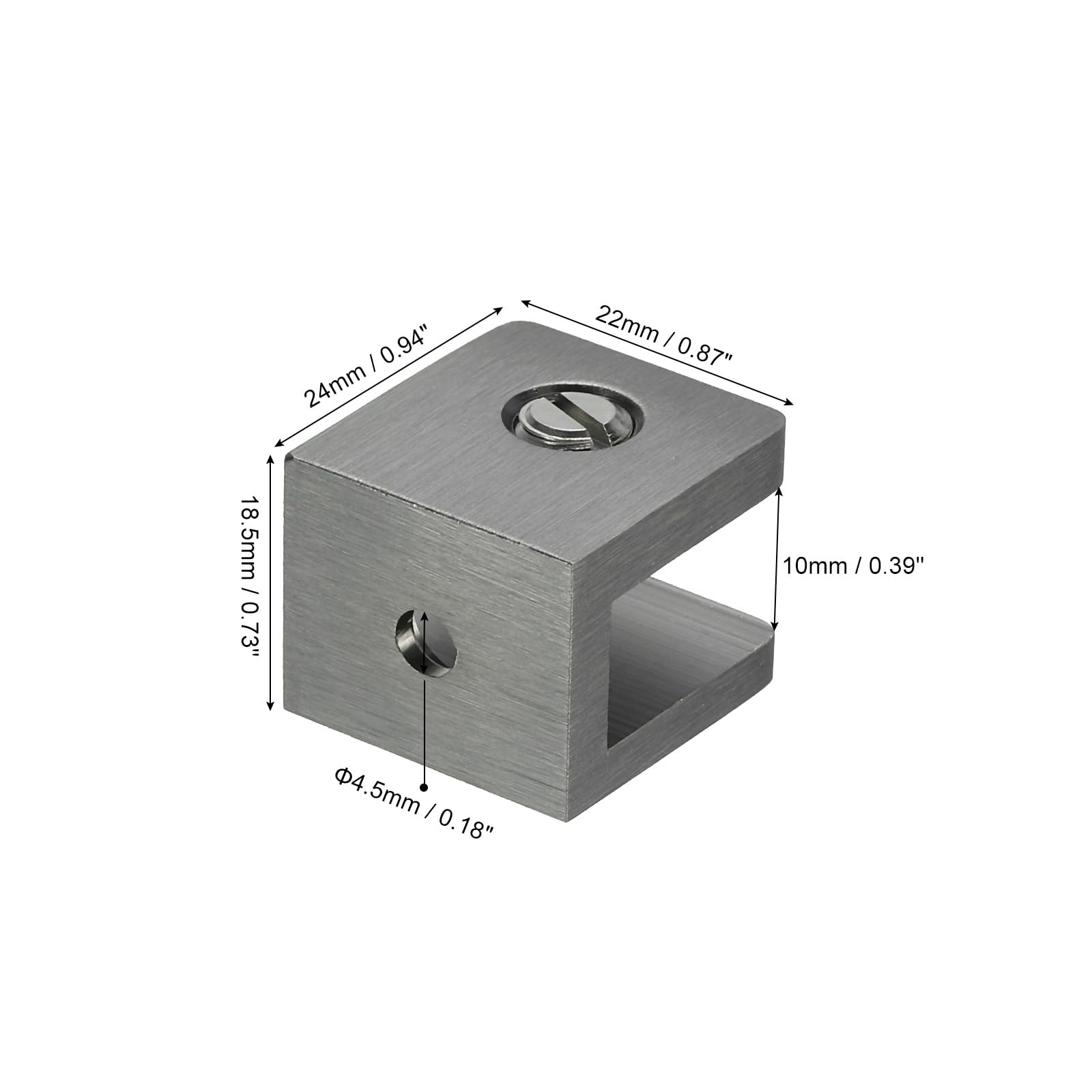 Lot De 2 Supports D'étagère En Laiton Doré – Pour Verre ép. 8 à 12 Mm – Fixation Murale Pour étagère Salle De Bain Ou Bureau