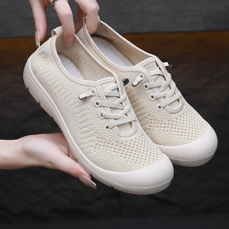 Women's Lightweight Comfortable Walking Barefoot Shoes,Breathable Mesh Non-Slip Soft Sole Slip on Orthopedic Sneakers