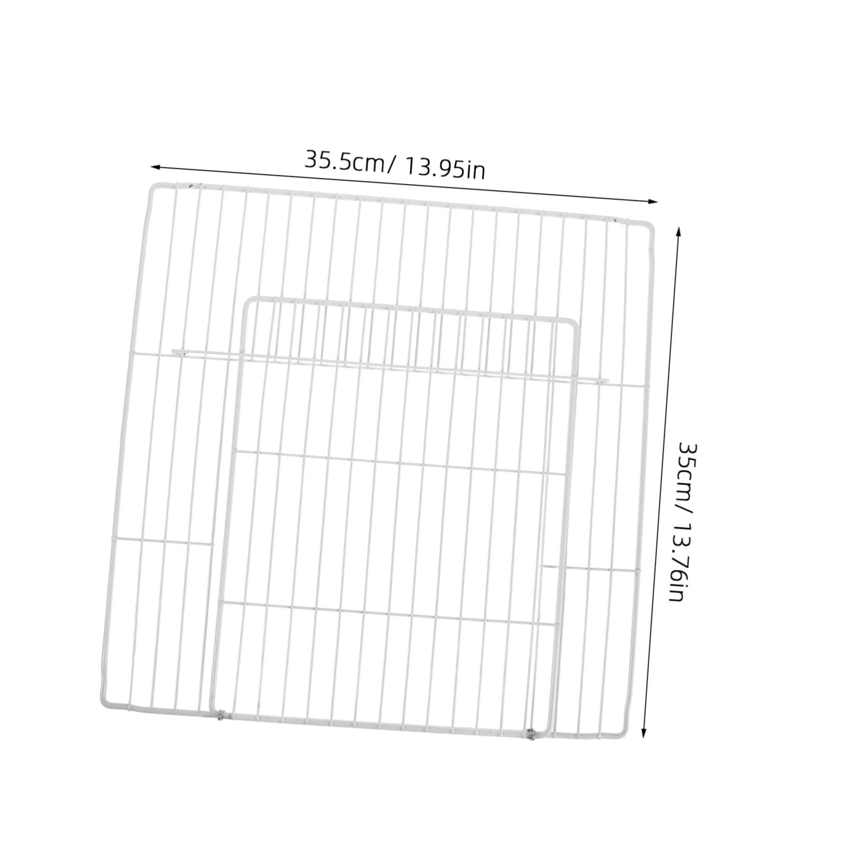 ORFOFE Katzengehege Paneel aus Eisen mit Engmaschigem Gitter und Abnehmbarer Tür 35x35cm Modularer Aufbau für Zuhause und Katzenvilla im Villa Stil