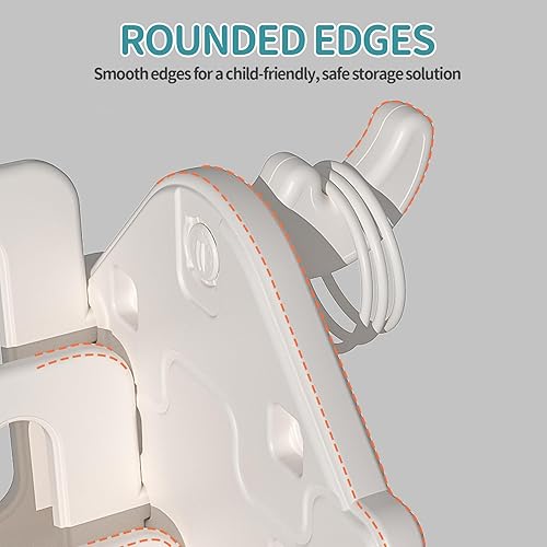 Miniatura 24 de UNICOO Organizador de almacenamiento de juguetes para niños y estantería para niños, organizador de juguetes con estantería, organizador de estante