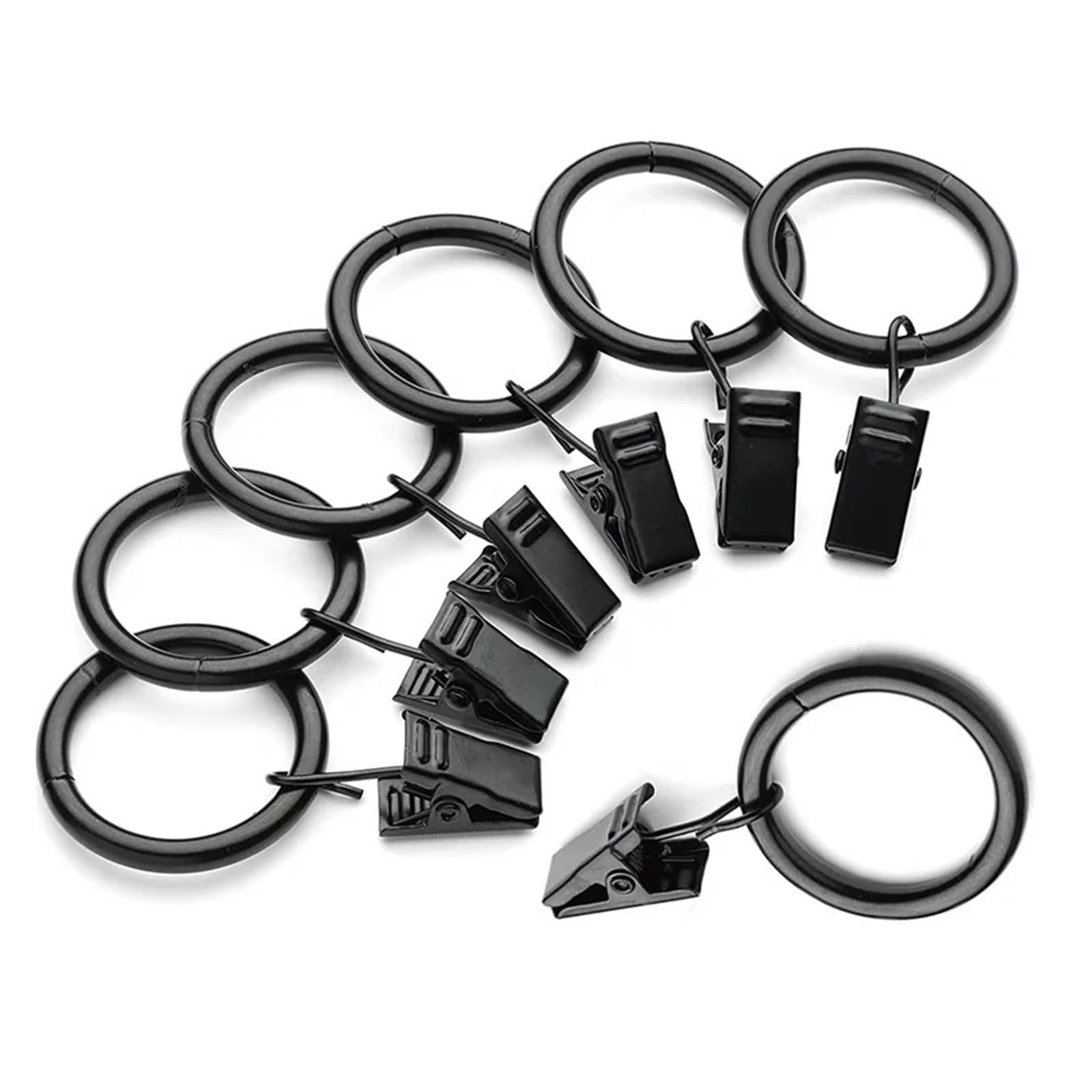 Curtain Hooks 10PCS Hanging Clips Metal Clip Rustproof Rods Holders Hangers Split(Color03,3.5x25mm 10pcs)