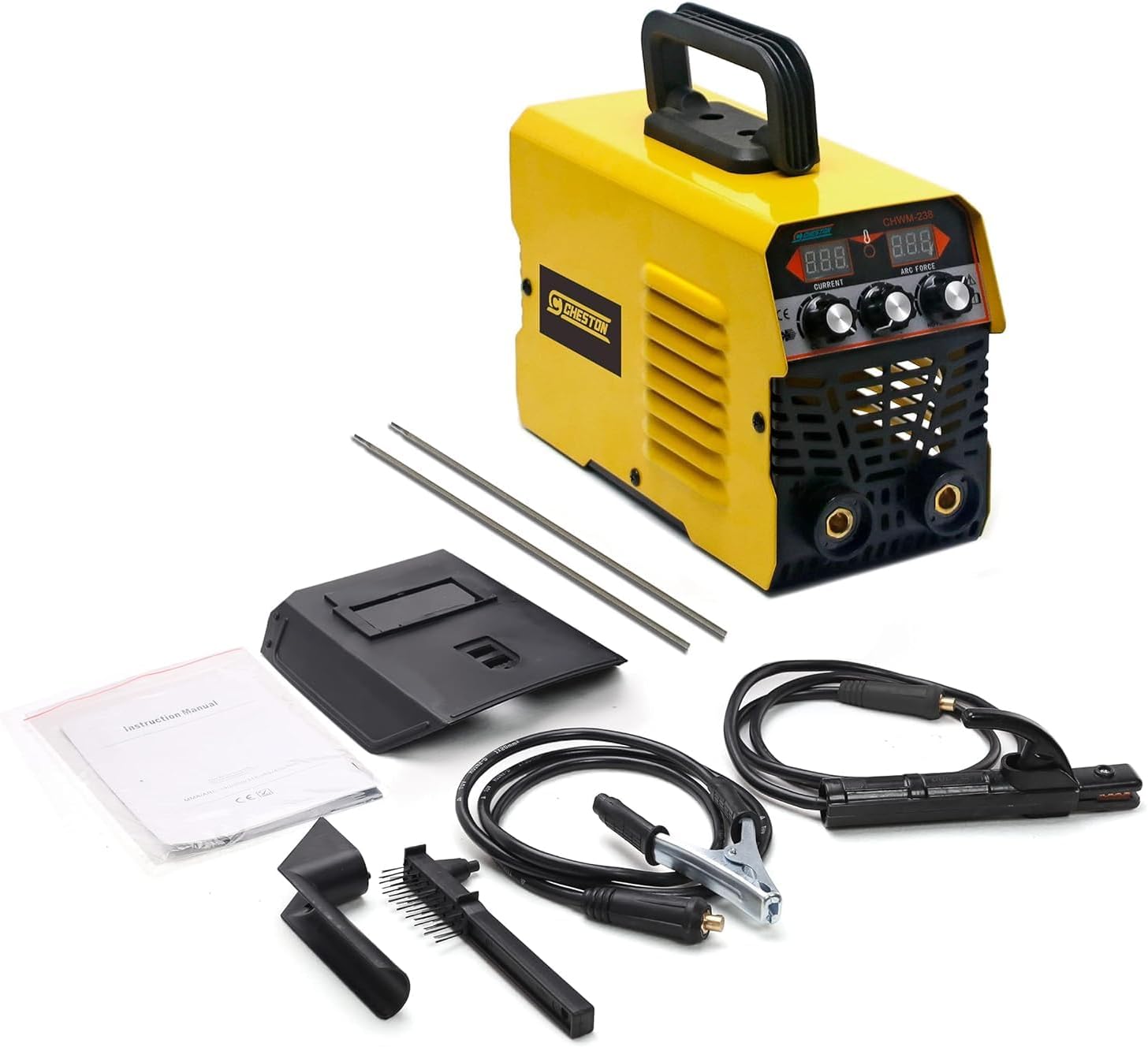 Cheston Welding Machine 238 Amp Single Phase | Gasless Mig Welding Machine for Home Use | IGBT Technology Anti Stick Hot Start | Arc Welding Tools Included | Small Welding Machine - 238A