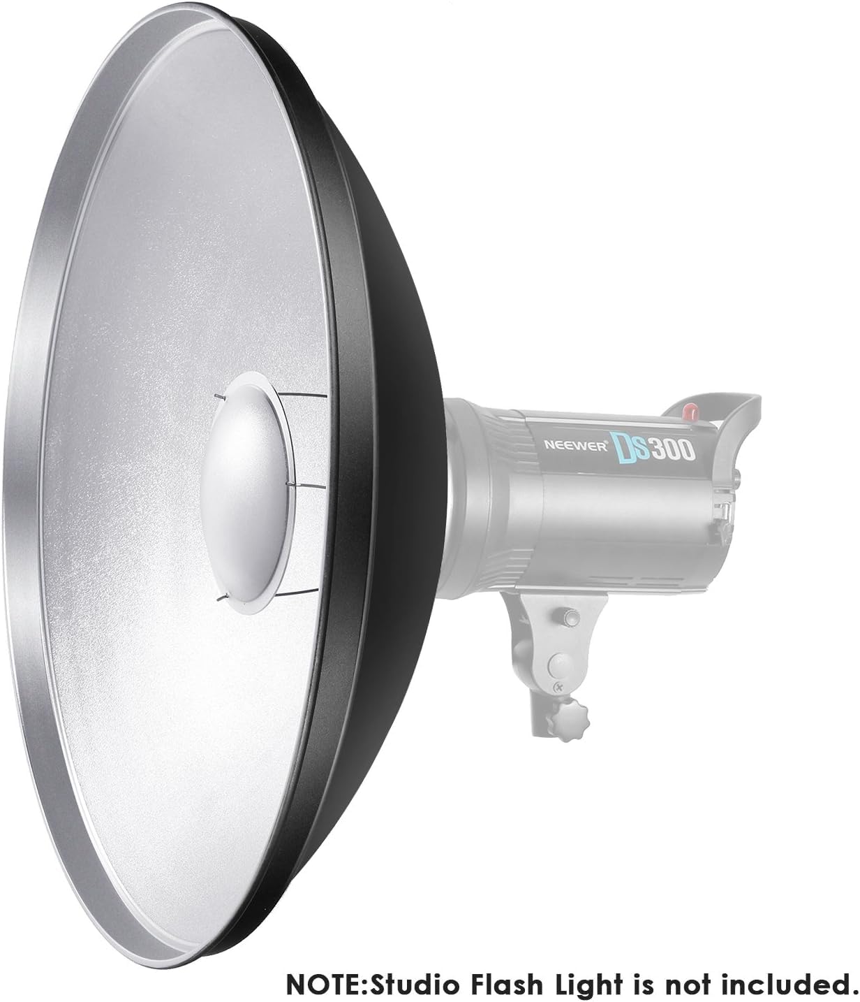 55 cm standardowy reflektor kosmetyczny z białą skarpetą z dyfuzorem, siatką o strukturze plastra miodu i torbą do przenoszenia Bowens Mount Studio, lampa błyskowa stroboskopowa (55 cm)