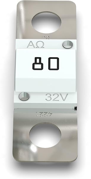 AUPROTEC Fusible Midi à courant élévé/verrouillage à vis 40-100A, choix : 80A ampères, blanc, 3 pièces - 3