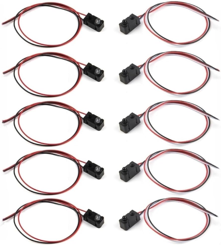 5PCS For IR Beam Photoelectric Switch with 1K Pull Up Resistor Support for Seamless Connection to Microcontrollers and PLCs (5MM-80CM)