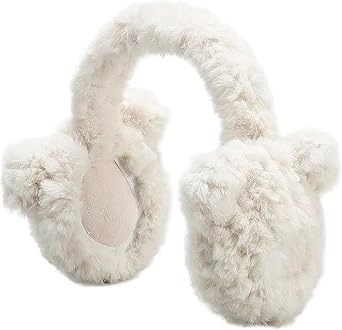 NOLLSOM Womens Winter Ear muffs Faux Fur Warm Earmuffs Cute Foldable Outdoor Warmers For Ladies Girls