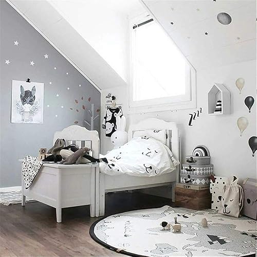 Miniatura 2 de Alfombra redonda de 53 pulgadas con diseño de mapa del mundo de aventura para bebés, manta de juego, alfombra redonda de actividades para niños y