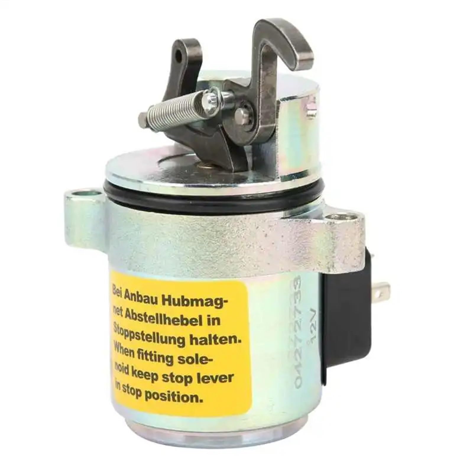 Électrovanne d'arrêt CC 12 V avec interrupteur pour commande de moteur 0427-2733