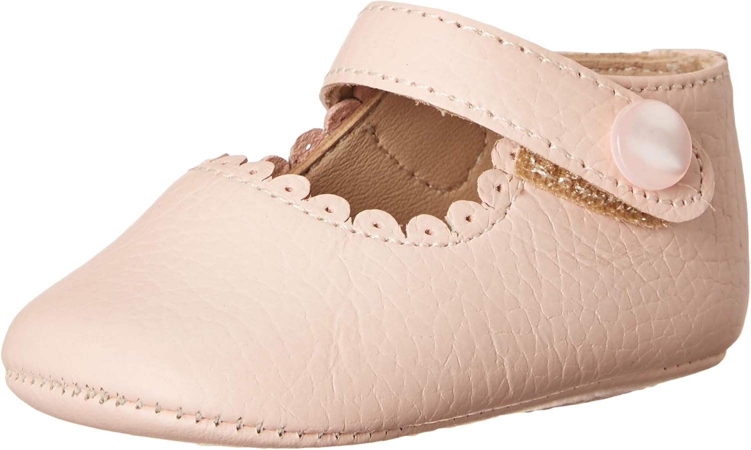 Elephantito Girls' Baby Mary Jane Crib Shoe, Pink, 4