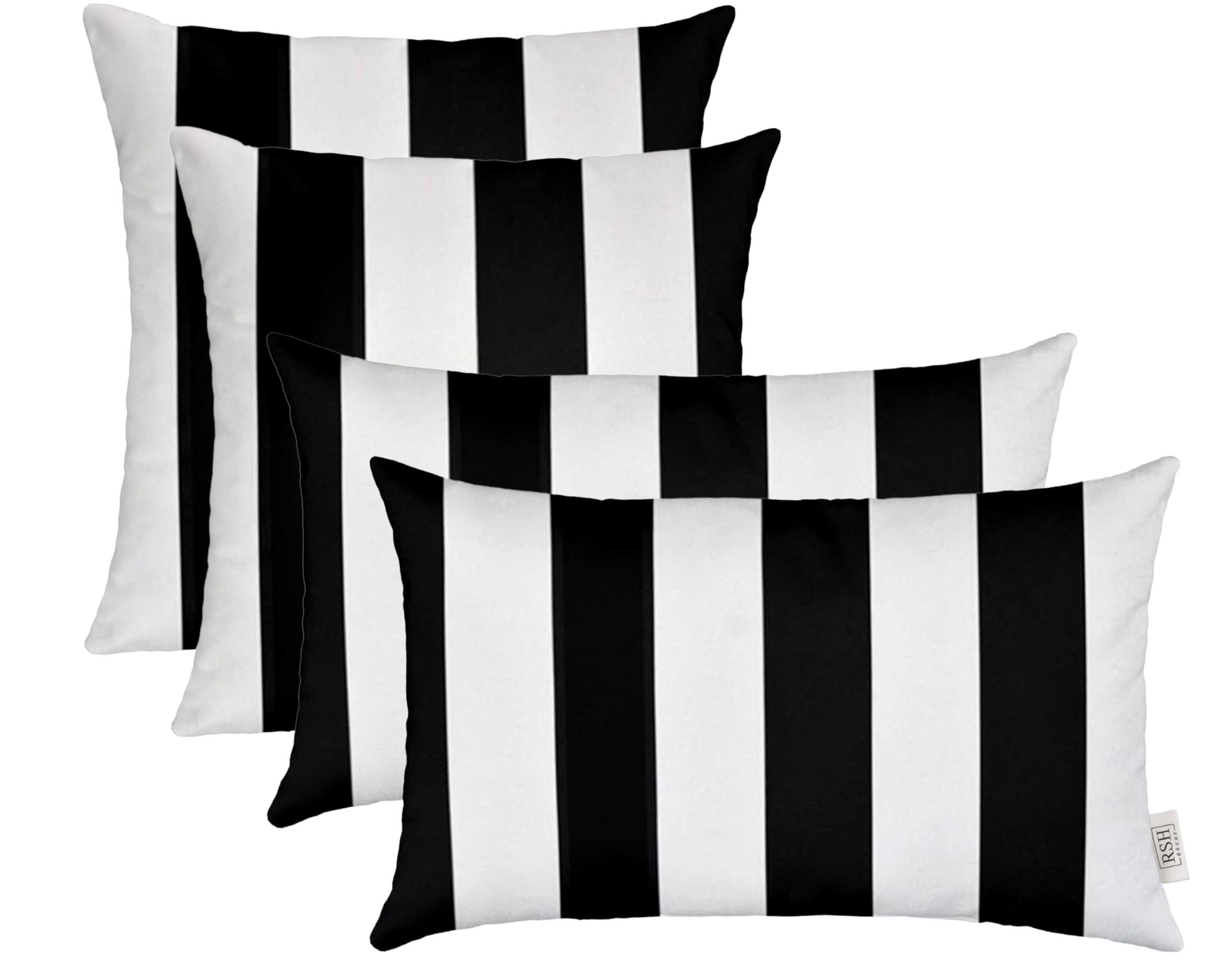 RSH DECOR Set of 4 Square and Lumbar Accent Pillows
