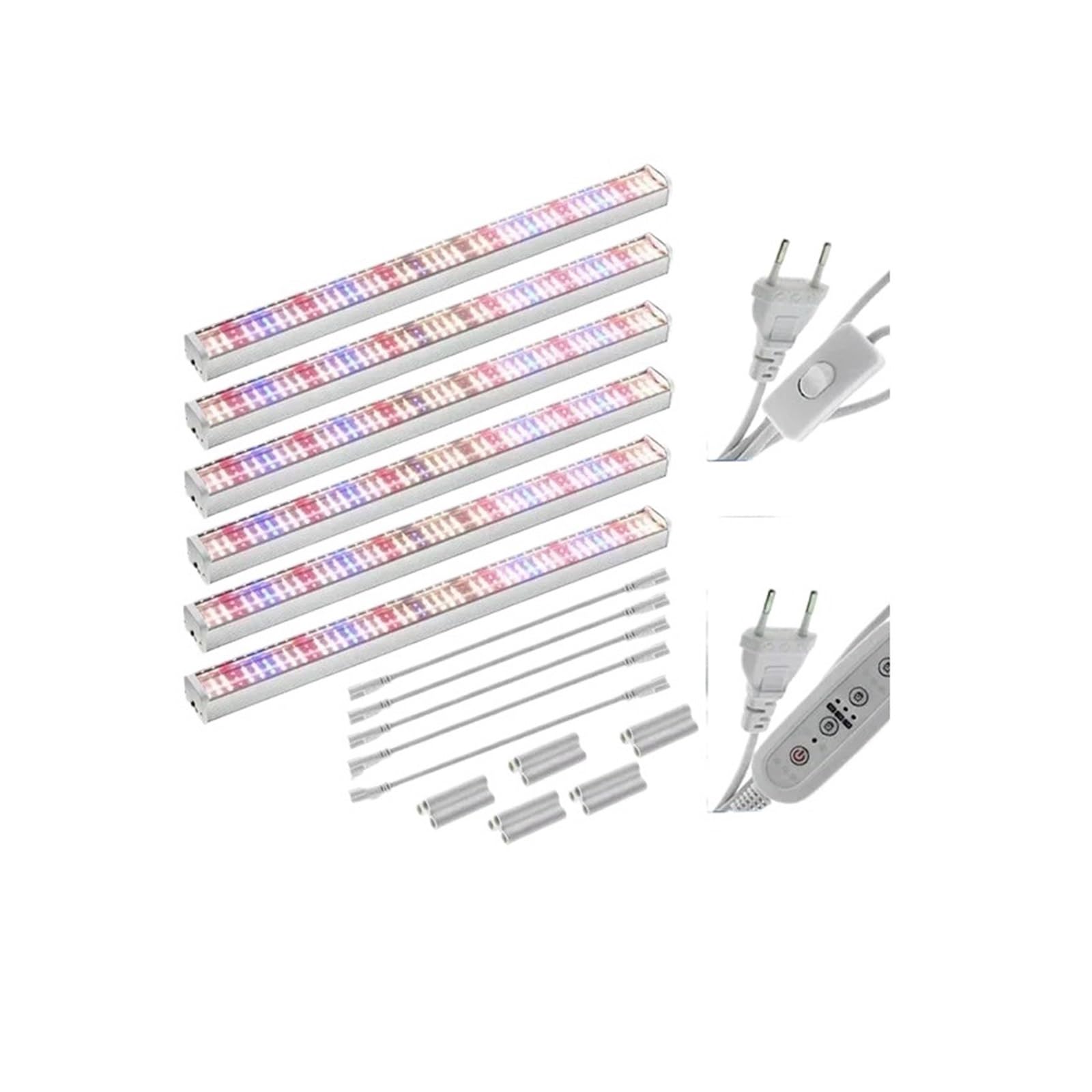 Lampa do uprawy, 1/2/4/6 sztuk pełnozakresowe lampy LED do uprawy dla roślin szklarniowych Veg kwiaty wypełniają światło lampy do uprawy bezglebowej(Sunshine-6PCs)