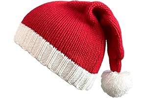 Unisex Knitted Long Santa Hat